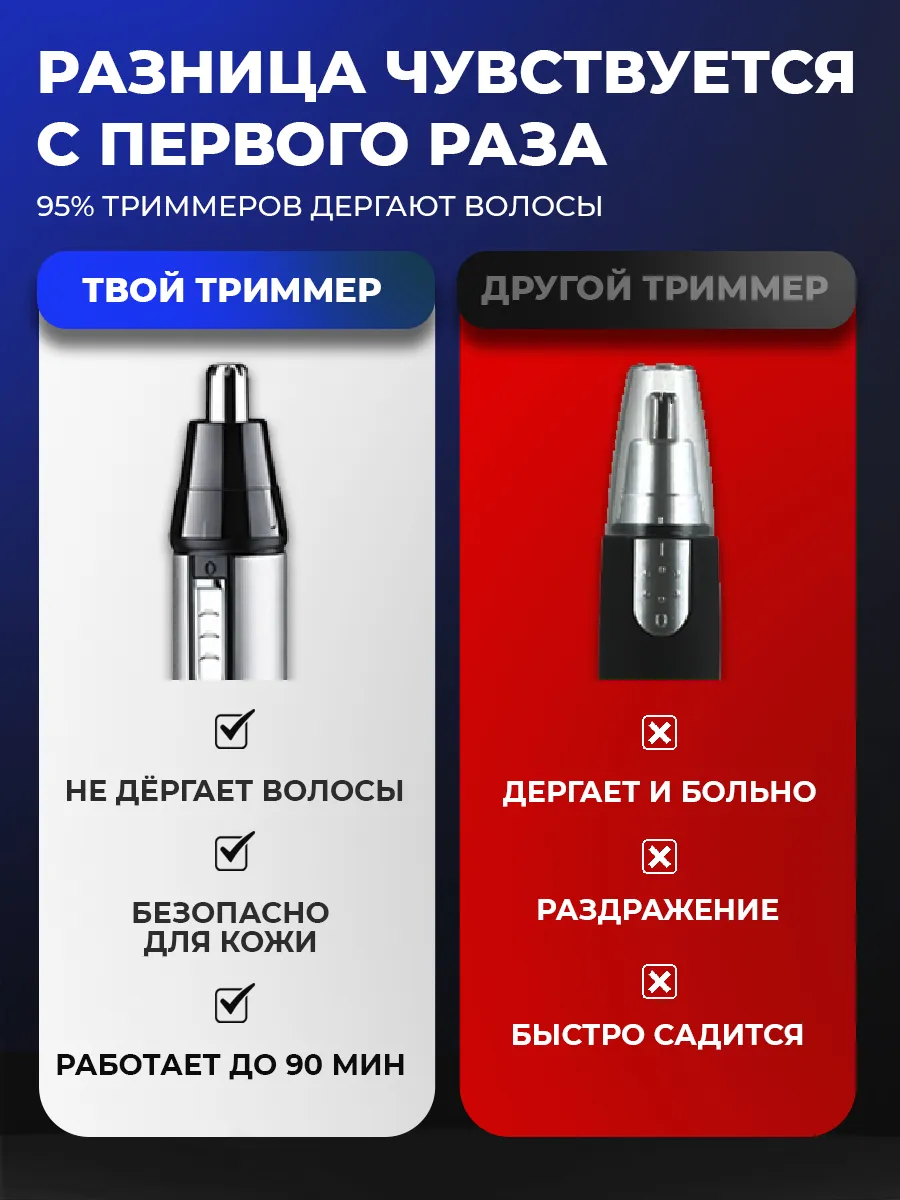 Триммер для носа ушей и бровей
